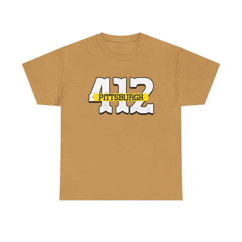 412 Pittsburgh - Unisex Heavy Cotton Tee T-Shirt - YinzerShop