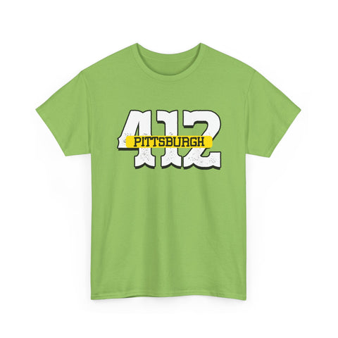 412 Pittsburgh - Unisex Heavy Cotton Tee T-Shirt - YinzerShop