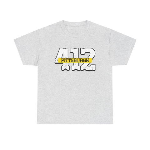 412 Pittsburgh - Unisex Heavy Cotton Tee T-Shirt - YinzerShop