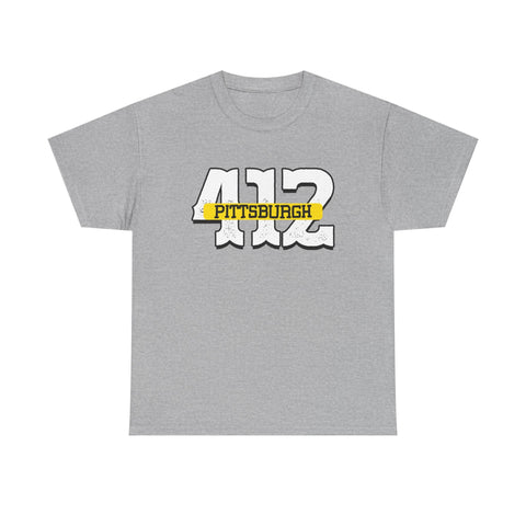 412 Pittsburgh - Unisex Heavy Cotton Tee T-Shirt - YinzerShop