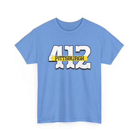 412 Pittsburgh - Unisex Heavy Cotton Tee T-Shirt - YinzerShop