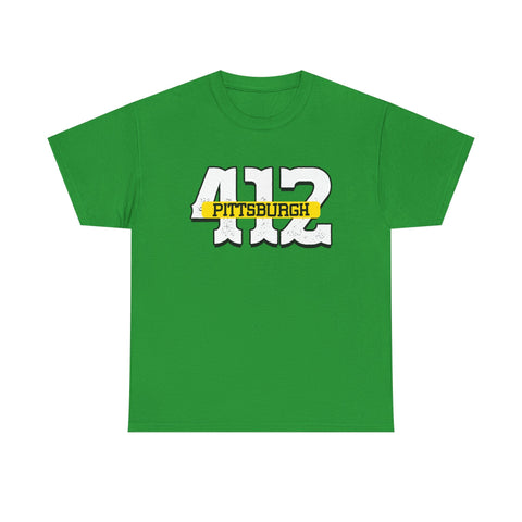 412 Pittsburgh - Unisex Heavy Cotton Tee T-Shirt - YinzerShop