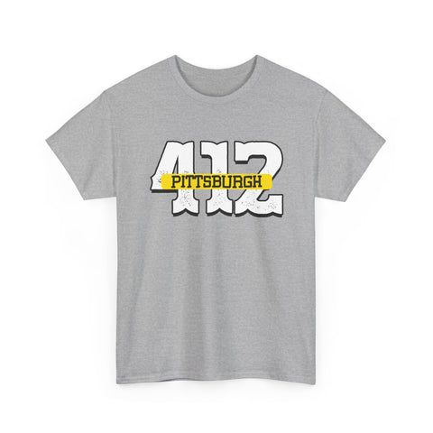 412 Pittsburgh - Unisex Heavy Cotton Tee T-Shirt - YinzerShop