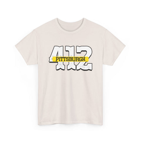 412 Pittsburgh - Unisex Heavy Cotton Tee T-Shirt - YinzerShop
