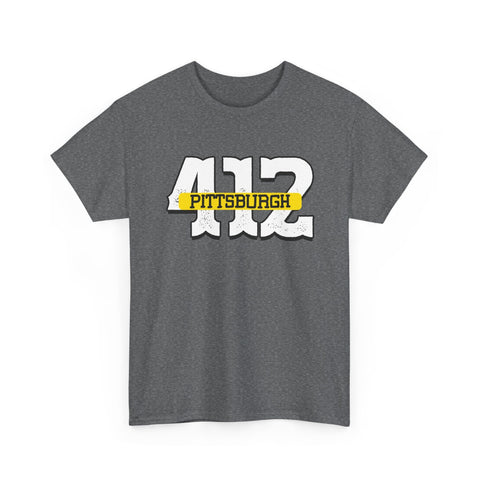 412 Pittsburgh - Unisex Heavy Cotton Tee T-Shirt - YinzerShop