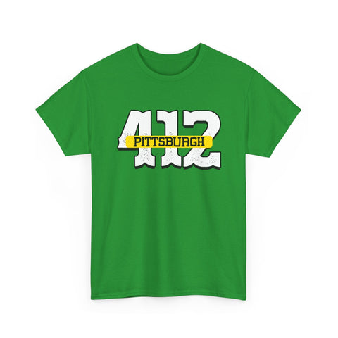 412 Pittsburgh - Unisex Heavy Cotton Tee T-Shirt - YinzerShop