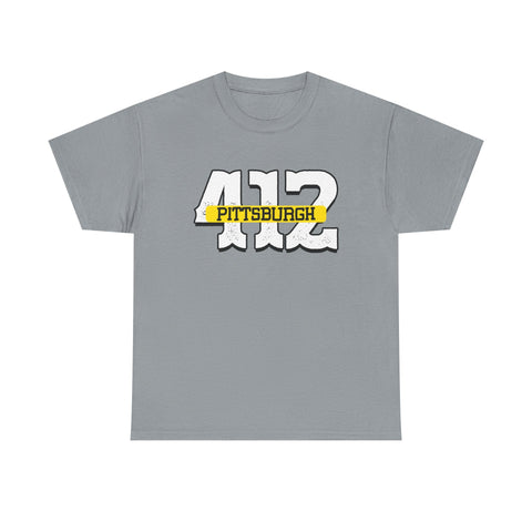 412 Pittsburgh - Unisex Heavy Cotton Tee T-Shirt - YinzerShop