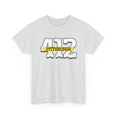 412 Pittsburgh - Unisex Heavy Cotton Tee T-Shirt - YinzerShop