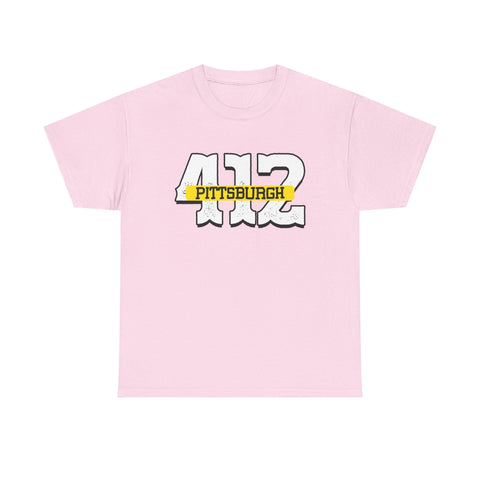 412 Pittsburgh - Unisex Heavy Cotton Tee T-Shirt - YinzerShop
