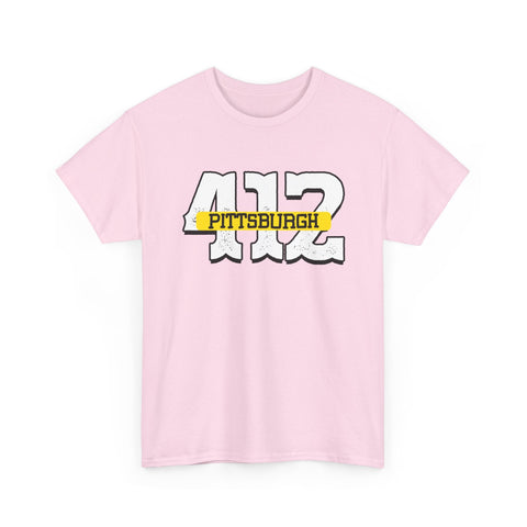 412 Pittsburgh - Unisex Heavy Cotton Tee T-Shirt - YinzerShop