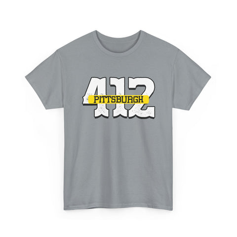 412 Pittsburgh - Unisex Heavy Cotton Tee T-Shirt - YinzerShop