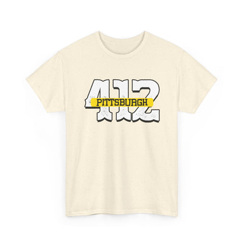 412 Pittsburgh - Unisex Heavy Cotton Tee T-Shirt - YinzerShop