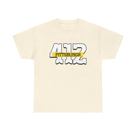 412 Pittsburgh - Unisex Heavy Cotton Tee T-Shirt - YinzerShop