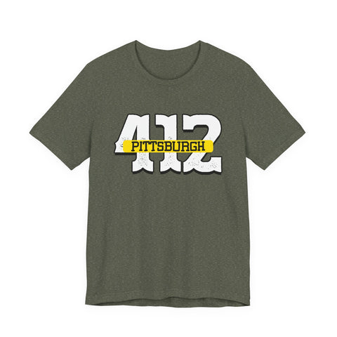 412 Pittsburgh - Unisex Jersey Short Sleeve Tee T-Shirt - YinzerShop