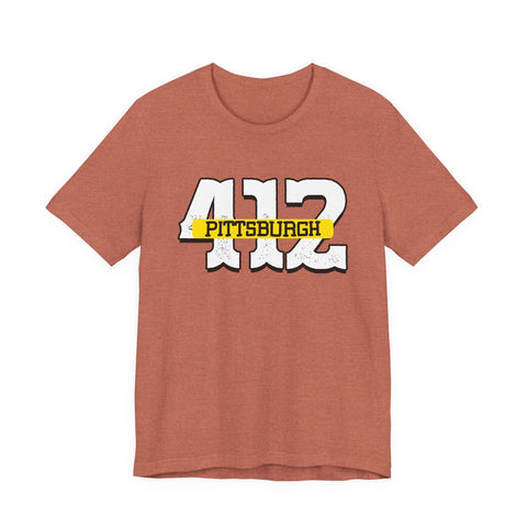 412 Pittsburgh - Unisex Jersey Short Sleeve Tee T-Shirt - YinzerShop