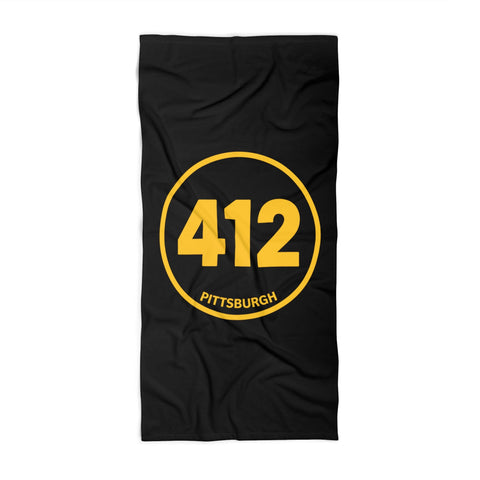 412 Stamp - Beach Towel Home Decor - YinzerShop