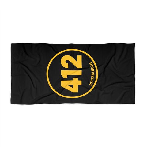 412 Stamp - Beach Towel Home Decor - YinzerShop