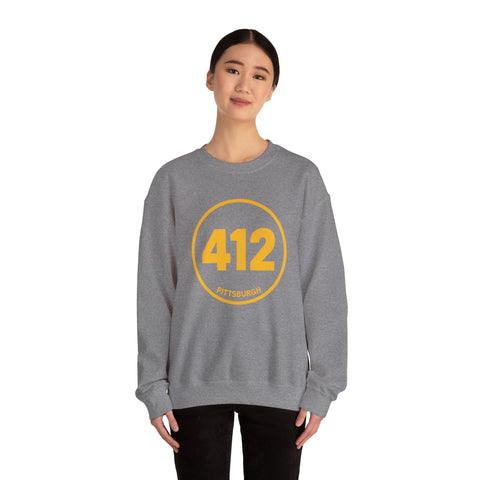 412 Stamp - Heavy Blend™ Crewneck Sweatshirt Sweatshirt - YinzerShop