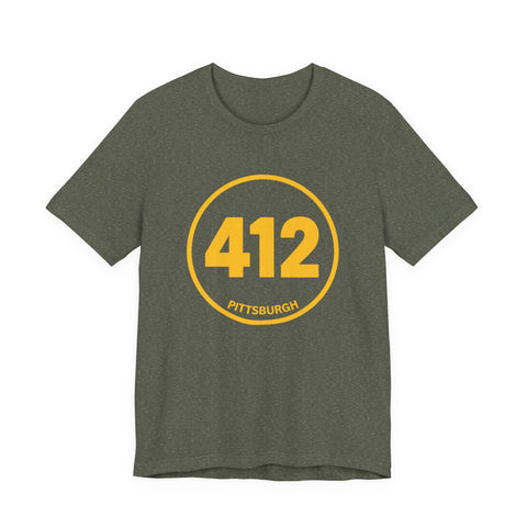 412 Stamp - Unisex Jersey Short Sleeve Tee T-Shirt - YinzerShop