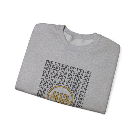 412 Steel City Crewneck Sweatshirt | Pittsburgh Sweatshirt - YinzerShop