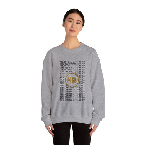 412 Steel City Crewneck Sweatshirt | Pittsburgh Sweatshirt - YinzerShop