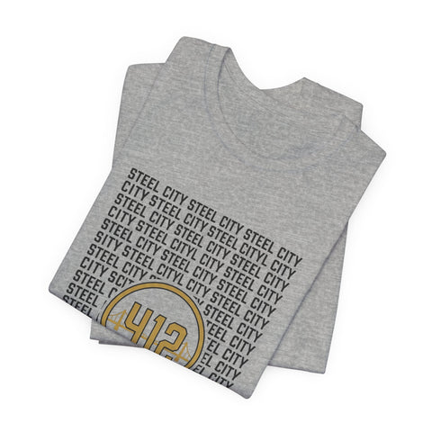 412 Steel City Tee | Pittsburgh 412 Area Code T-Shirt - YinzerShop