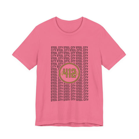 412 Steel City Tee | Pittsburgh 412 Area Code T-Shirt - YinzerShop