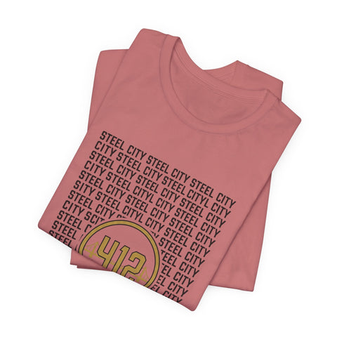 412 Steel City Tee | Pittsburgh 412 Area Code T-Shirt - YinzerShop