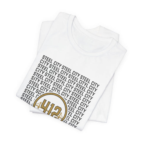 412 Steel City Tee | Pittsburgh 412 Area Code T-Shirt - YinzerShop