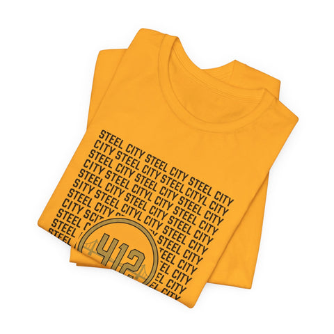 412 Steel City Tee | Pittsburgh 412 Area Code T-Shirt - YinzerShop