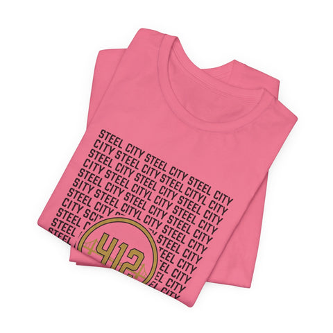 412 Steel City Tee | Pittsburgh 412 Area Code T-Shirt - YinzerShop