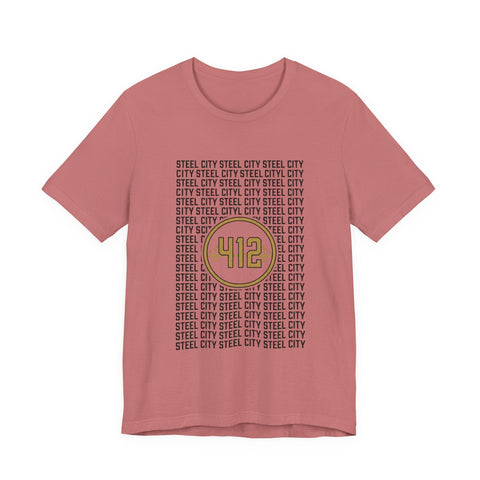 412 Steel City Tee | Pittsburgh 412 Area Code T-Shirt - YinzerShop