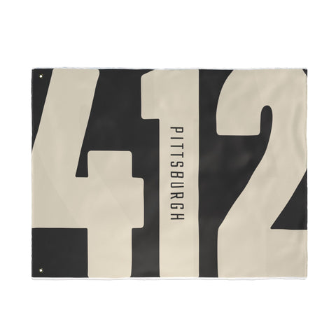 412 Vintage Pittsburgh - Double Sided Flag Home Decor - YinzerShop