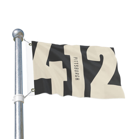 412 Vintage Pittsburgh - Double Sided Flag Home Decor - YinzerShop