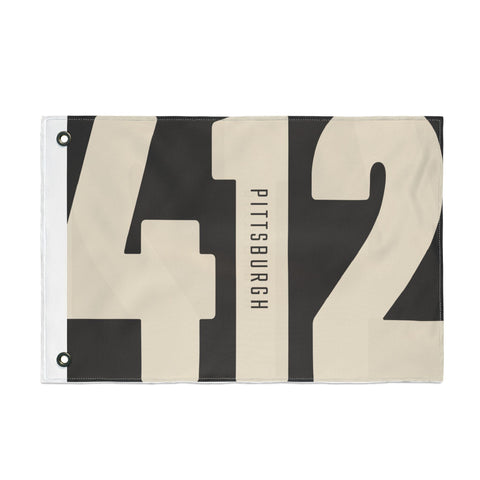 412 Vintage Pittsburgh - Double Sided Flag Home Decor - YinzerShop
