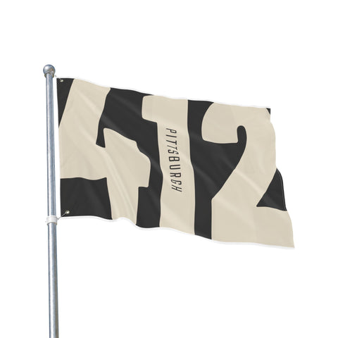 412 Vintage Pittsburgh - Double Sided Flag Home Decor - YinzerShop
