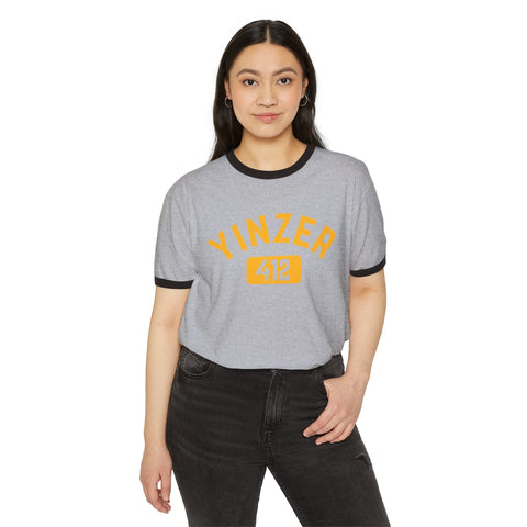 412 Yinzer - Unisex Cotton Ringer T-Shirt T-Shirt - YinzerShop
