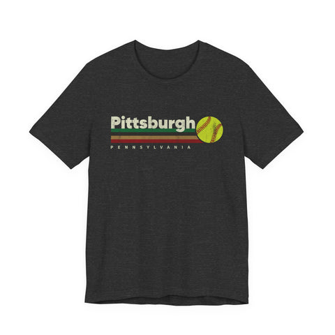 Vintage Pittsburgh Softball - Unisex Jersey Short Sleeve Tee
