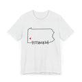 Love Pittsburgh Pennsylvania Short Sleeve T-Shirt  - Unisex bella+canvas 3001 T-Shirt Printify Ash S 