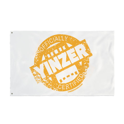 Yinzer Certified Stamped Graphic  - White Double Sided Flag