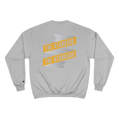 The Standard Is The Standard - Banner - Champion Crewneck Sweatshirt Sweatshirt Printify   