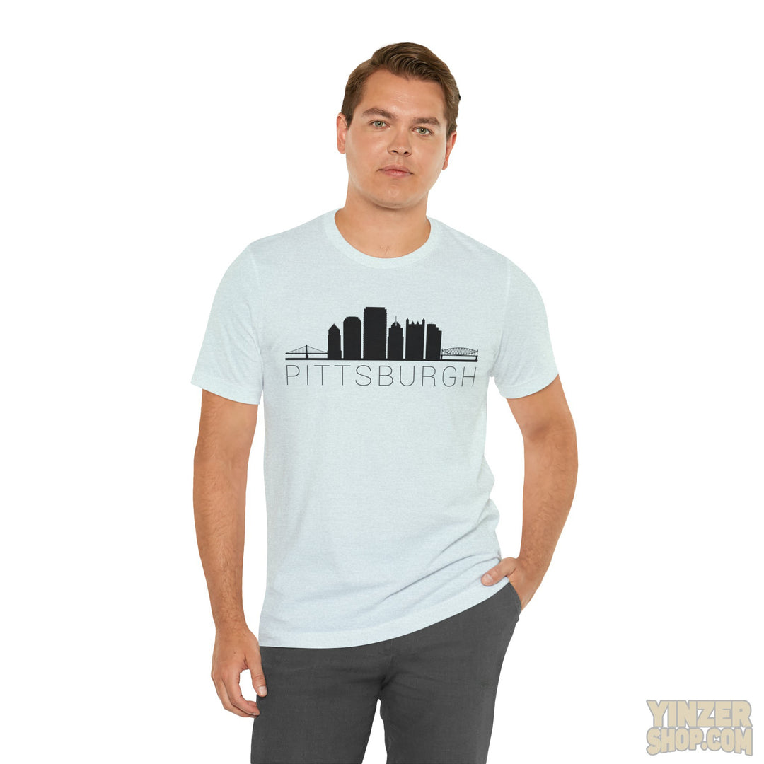 Pittsburgh Downtown Skyline Simplistic Design T-Shirt  - Unisex bella+canvas 3001