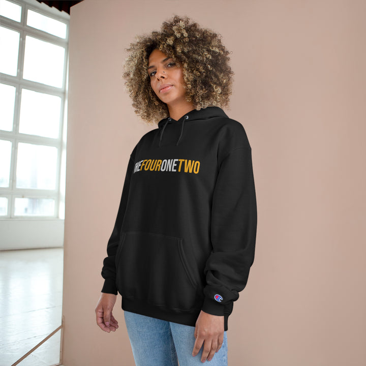 The Four One Two - Area Code - Champion Hoodie Hoodie Printify   