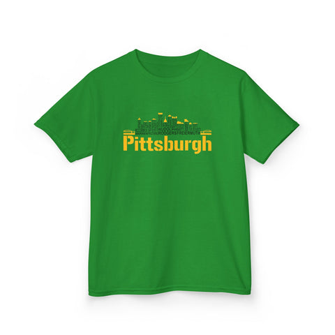 Pittsburgh Football Team Names - Kids Graphic T-Shirt
