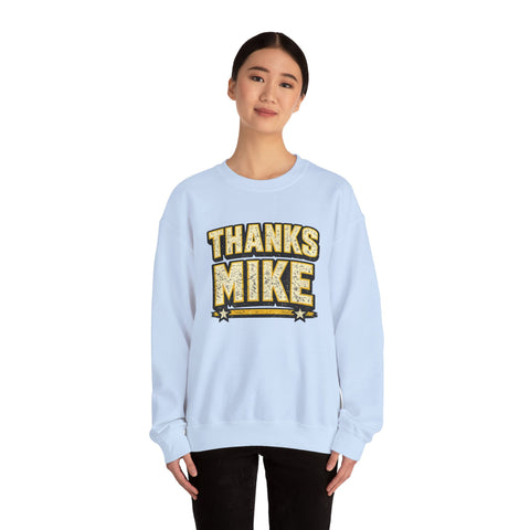 Thanks Mike Tomlin Message on a Heavy Blend™ Crewneck Sweatshirt