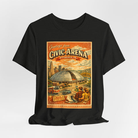 Greeting From Civic Arena (The Igloo) - Unisex Jersey Short Sleeve Tee