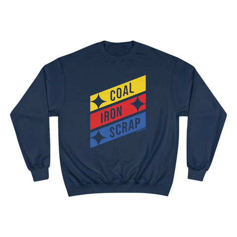 Coal Iron Scrap Champion Sweatshirt Sweatshirt Printify Navy S 