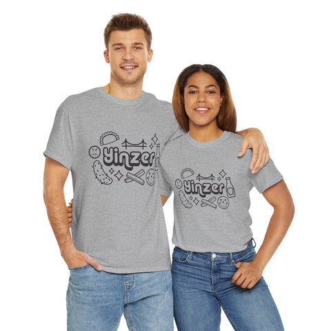 Yinzer Icon Doodles - Unisex Heavy Cotton Tee
