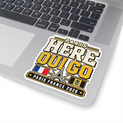 Here Oui Go Paris Sticker — Paris France 2026 Travel Decal