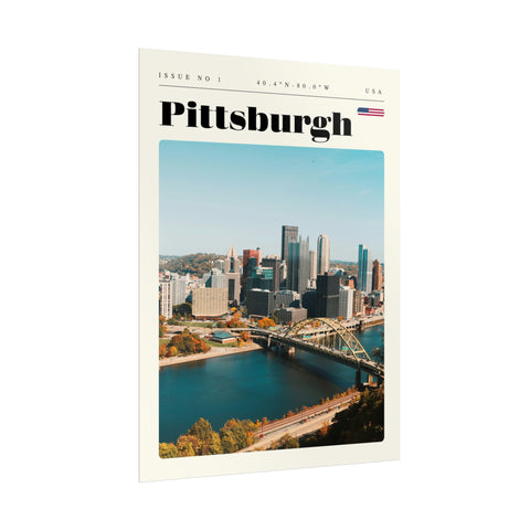 Pittsburgh Rolled Poster – Urban Decor Print on Archival Fine Art Paper